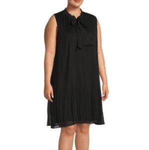 Black Midi Dress with Bow Detail DKNY Size 10